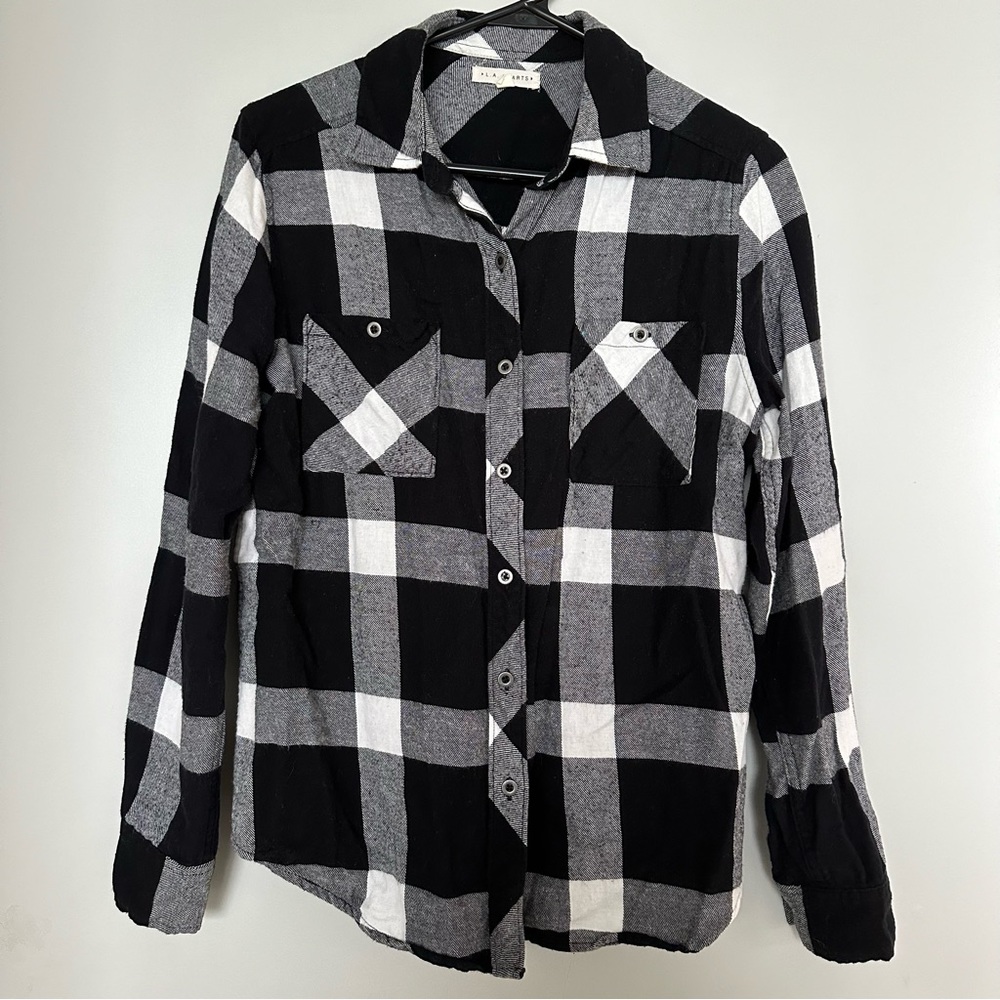 L.A. Hearts Checked Button Up Flannel